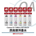 Canon佳能 GI-73 原廠六色墨水組 (BK/C/M/Y/GY/R) (適用:G570/G670) 黑色