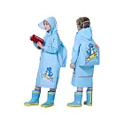 【JAR嚴選】防水防風兒童雨衣 XL 藍色衝浪龍