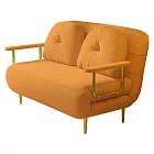 【好氣氛家居】多功能雲朵絨布沙發床/兩色可選 橙色