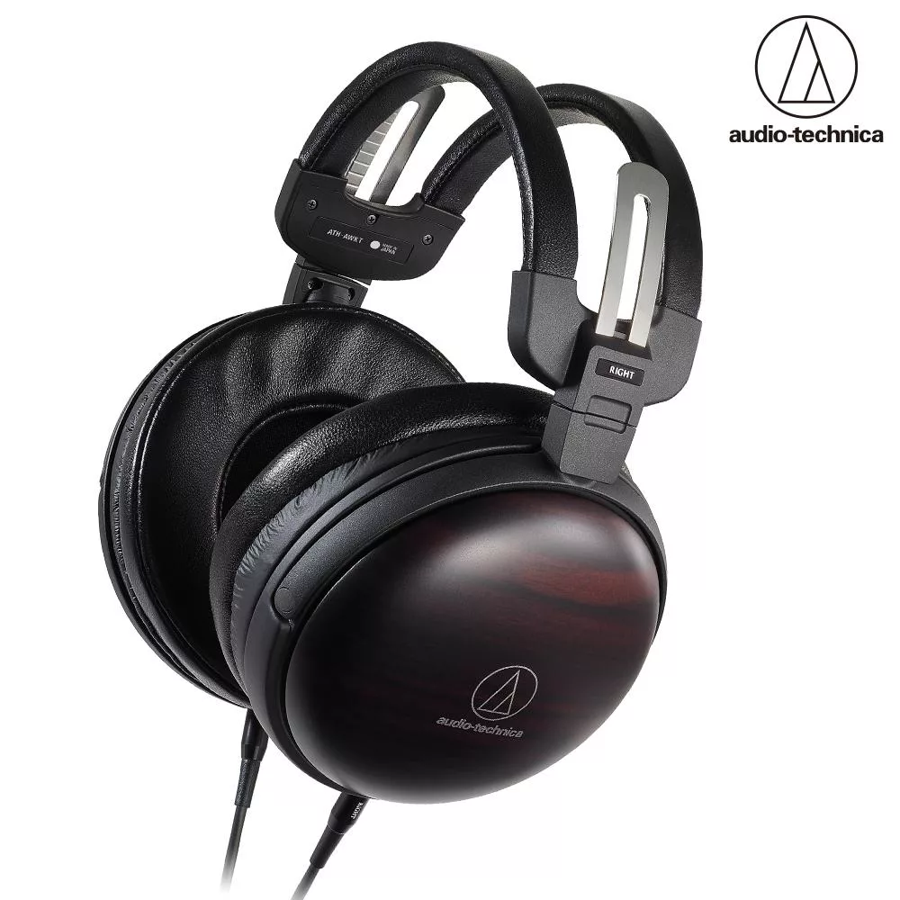 audio-technica 鐵三角 ATH-AWKT 黑檀 耳罩式耳機 棕色