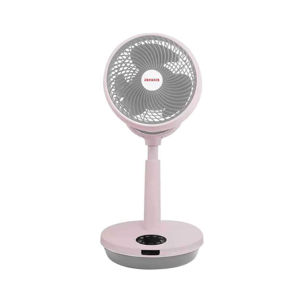AIWA 愛華 10吋16段風速聲控循環扇(附遙控器)粉紅色 SDF-1001