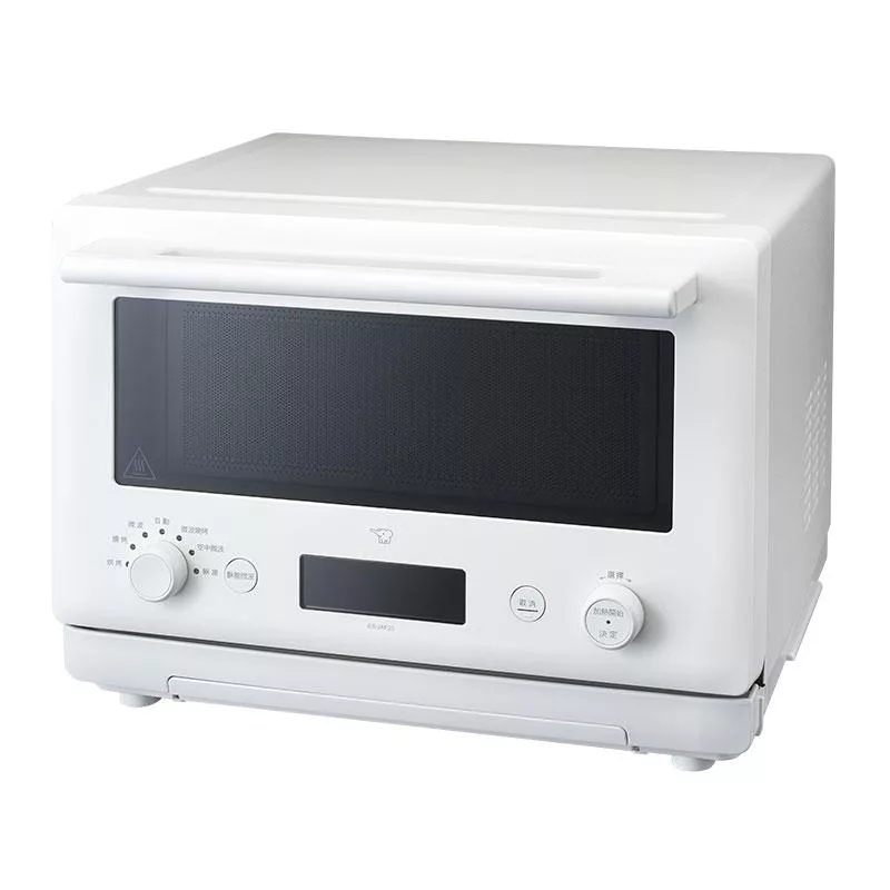 ZOJIRUSHI 象印 ES-JAF23 微波烤箱,20-30公升大容量,適閤家庭使用。白色外觀簡約時尚,外部尺寸寬47.8 x 深39.8 x 高34.9 cm,內部空間寬36.3 x 深31.0 x 高17.2 cm。支援110V/70Hz電壓,1000W/600W/500W/300W/150W多段微波強度,消耗功率1400-1500W。特殊功能包括燒烤、酥脆加熱、解凍及內建行程,輕鬆處理各種料理。重量17kg,電源線1.4m,配件含食譜、說明書及烤盤。產地中國,BSMI許可R31312,保固1年。理想的家用微波爐選擇,提升廚房效率! ZOJIRUSHI象印 ES-JAF23