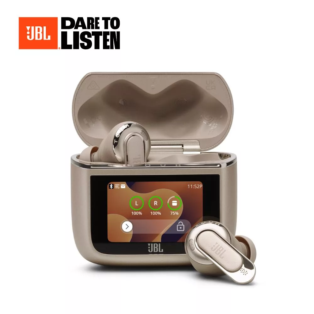 【JBL】Tour Pro 3 觸控螢幕真無線降噪藍牙耳機 拿鐵色