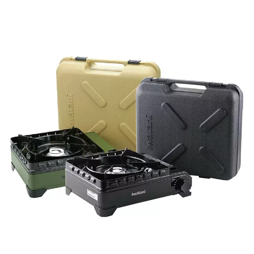 日本岩谷 Iwatan 戶外防風 武士 磁式 瓦斯爐 究極綠款/新黑款 熱值3.3kW/台 CB-ODX-1 系列 CB-ODX-1-BK-新黑款