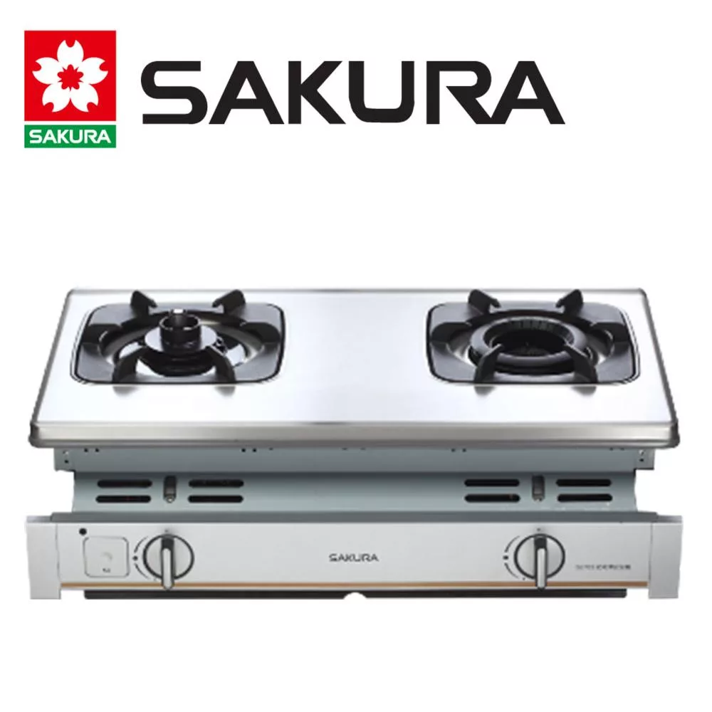 【SAKURA 櫻花】二口內燄防乾燒嵌入爐G6703/G-6703S (天然瓦斯/NG1) 送安裝