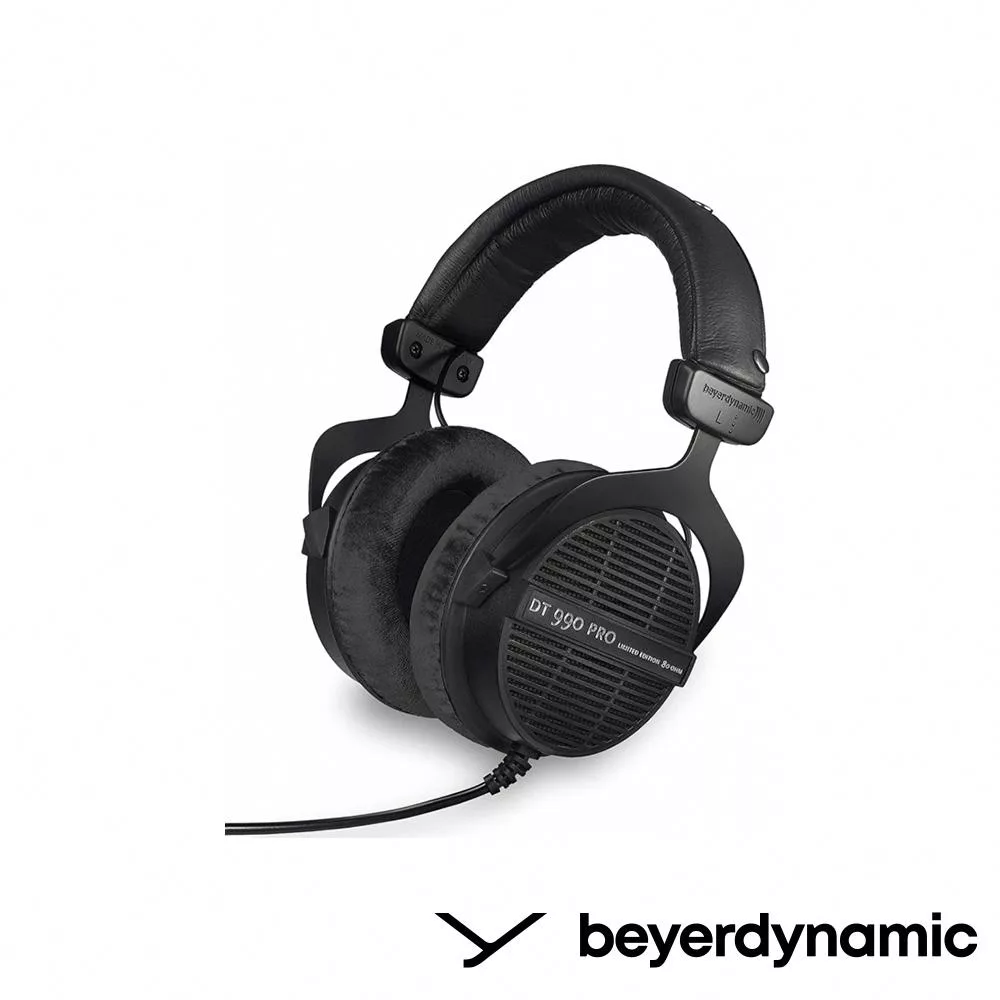 Beyerdynamic 拜耳 DT 990 PRO Black 80 Ohm 開放式監聽耳機-限量黑 公司貨