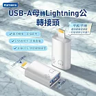 Kamera USB-A母輸入 轉Lightning公輸出轉接頭-白 USB3.0 高速傳輸5Gbps 充電傳輸二合一 隨插即用