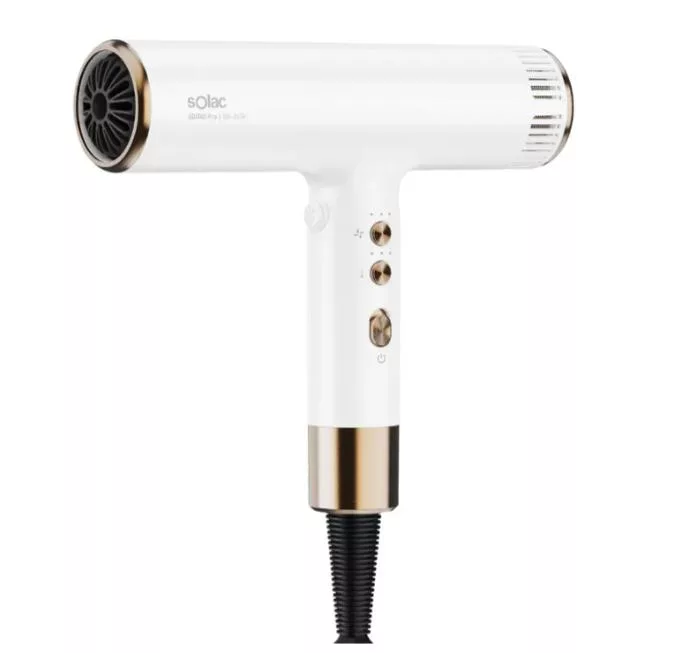 SOLAC SD-1000 PRO 白金色 國際電壓高速負離子吹風機