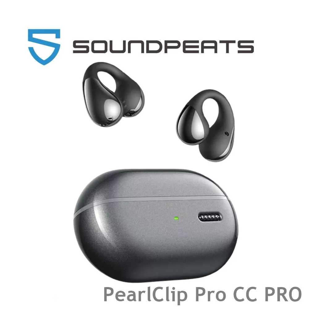 SOUNDPEATS PearlClip Pro CC PRO 耳夾式真無線耳機|極致舒適 輕盈時尚 4色 公司貨保固一年 黑色