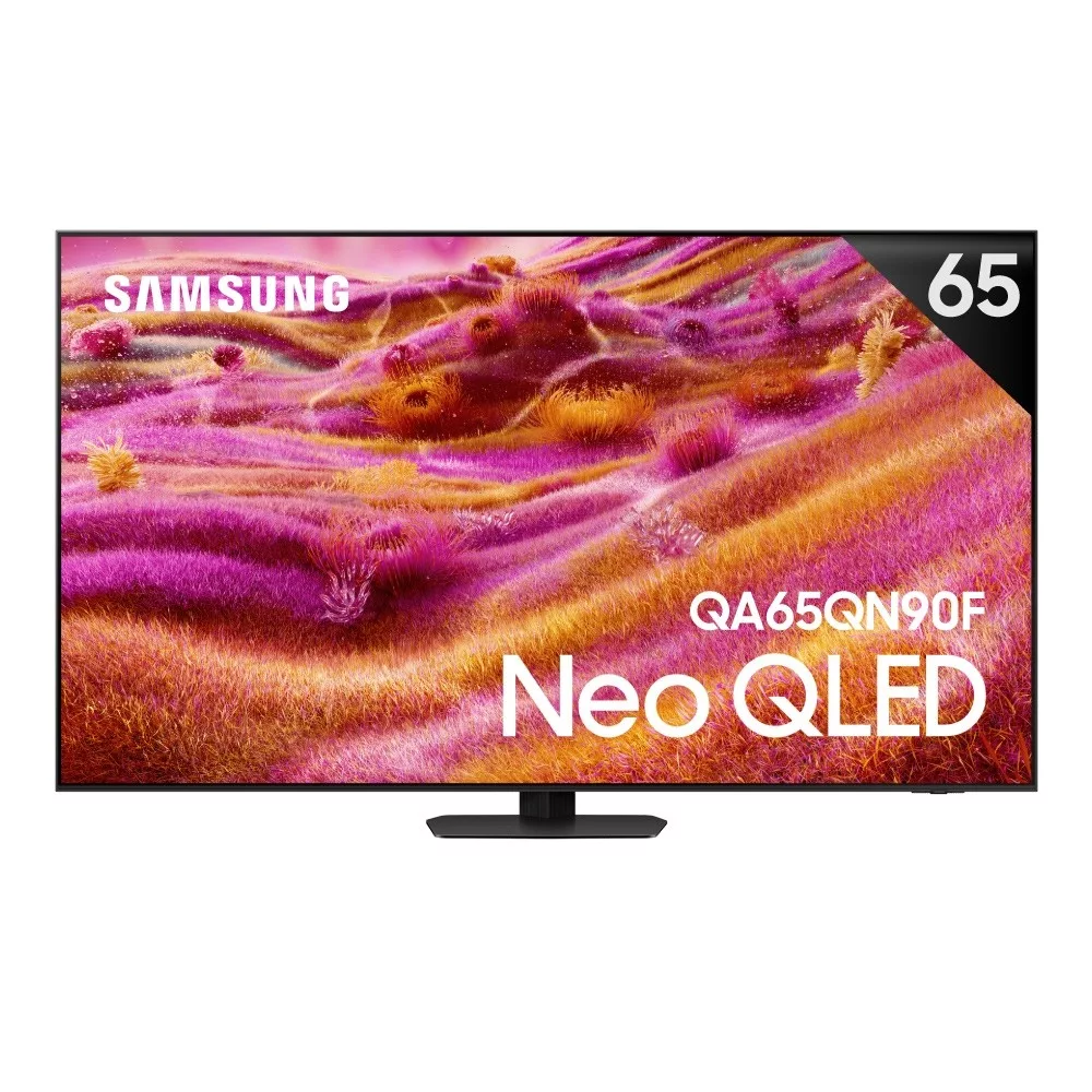 三星 SAMSUNG QA65QN90FAXXZW 65吋 4K UHD (3840x2160) Mini LED 背光電視,提供極致畫質與 120Hz 倍頻順暢體驗。內建 60W 杜比數位音效環繞音場,4 組 HDMI 與 2 組 USB 連線埠,支援中文選單。尺寸 1622x935x185mm、重 33.6kg,產地越南,2 年保固,含桌上型基本安裝服務。無視訊盒、無麥克風輸入,電源 110V,BSMI 認證 R33475。 SAMSUNG三星 QA65QN90FAXXZW