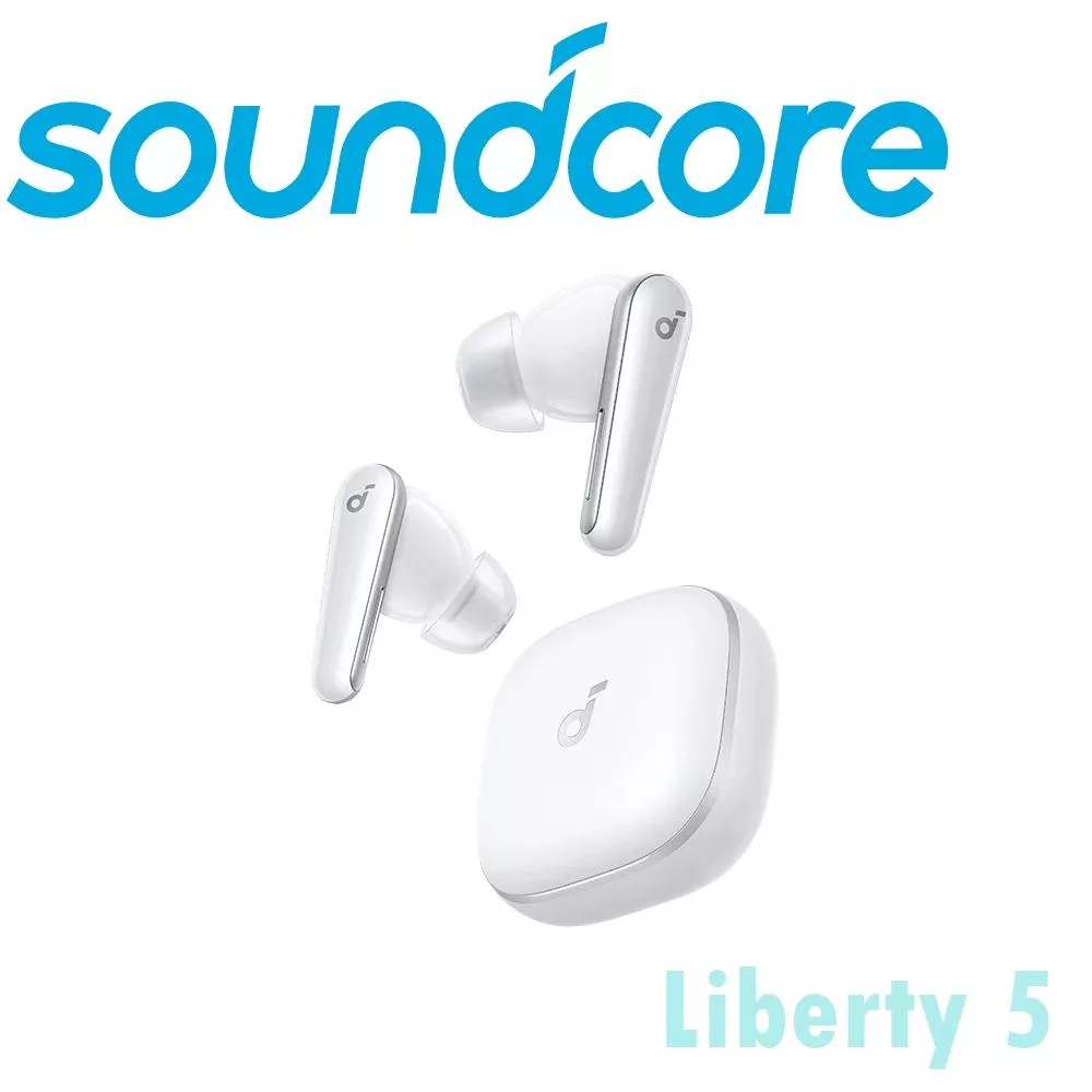 Soundcore Liberty5 降噪真無線藍芽耳機 杜比音效超強續航 公司貨保固2年 5色 冰瓷白