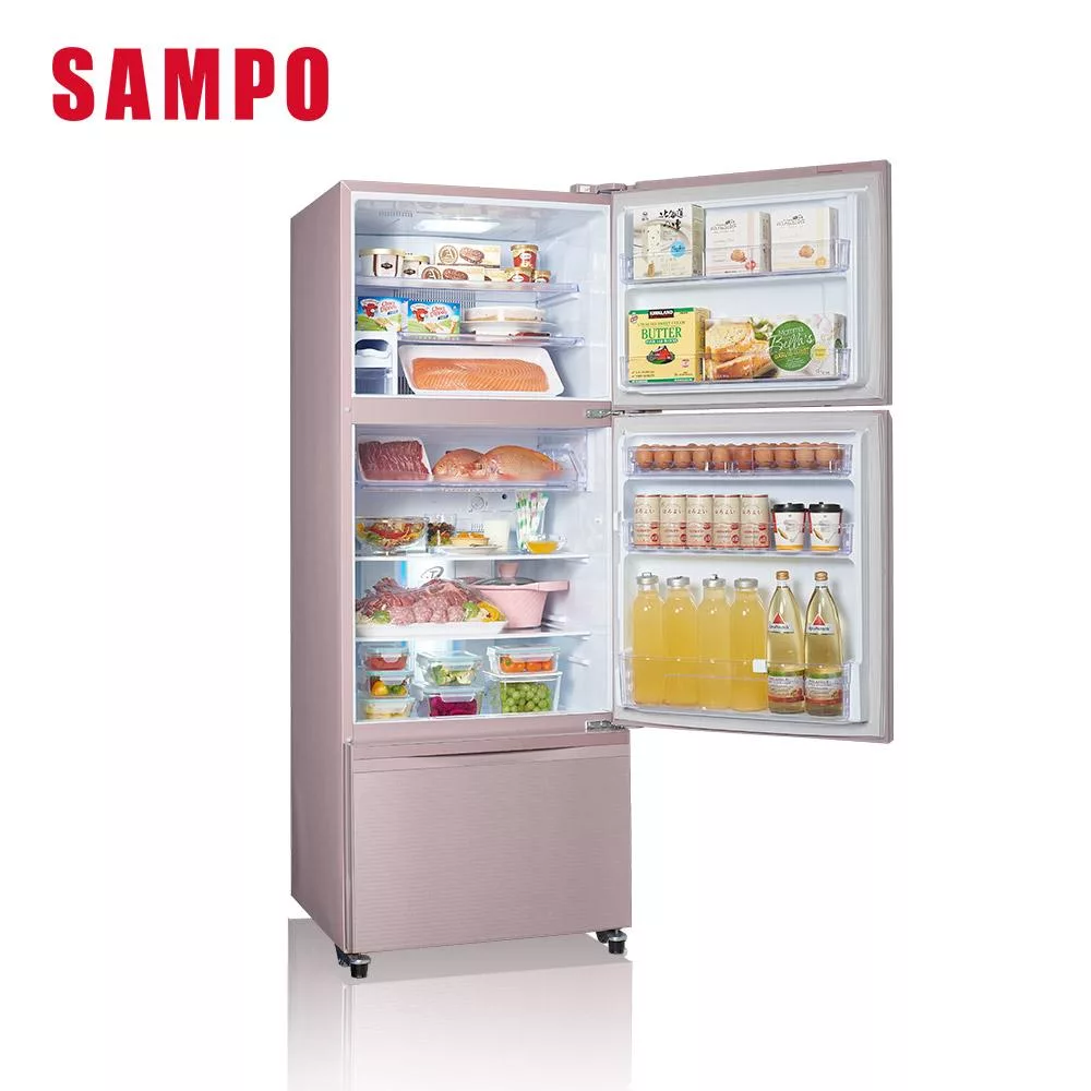 【SAMPO聲寶】475公升變頻三門冰箱 SR-C48GDV(P2) ✔基本安裝✔舊機回收