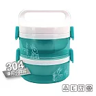 安妮兔 內膽304透明不鏽鋼雙層便當盒(700ml+700ml) UP-D32