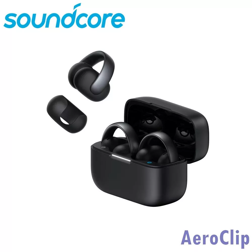 Soundcore AeroClip 開放式耳夾式藍芽耳機 絕美4色 配戴舒適運動不掉機 公司貨保固2年 霧夜黑