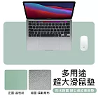 皮革滑鼠墊 電腦桌墊 皮革墊 桌面防水墊 薄荷綠 大款90*45cm