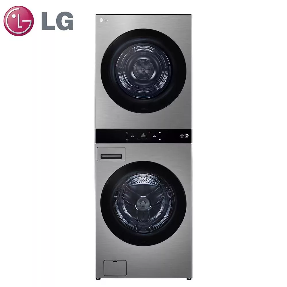 LG樂金WashTower(洗22公斤+乾20公斤)熱泵除濕AI智控洗乾衣機WD-S2220VM(星辰銀)