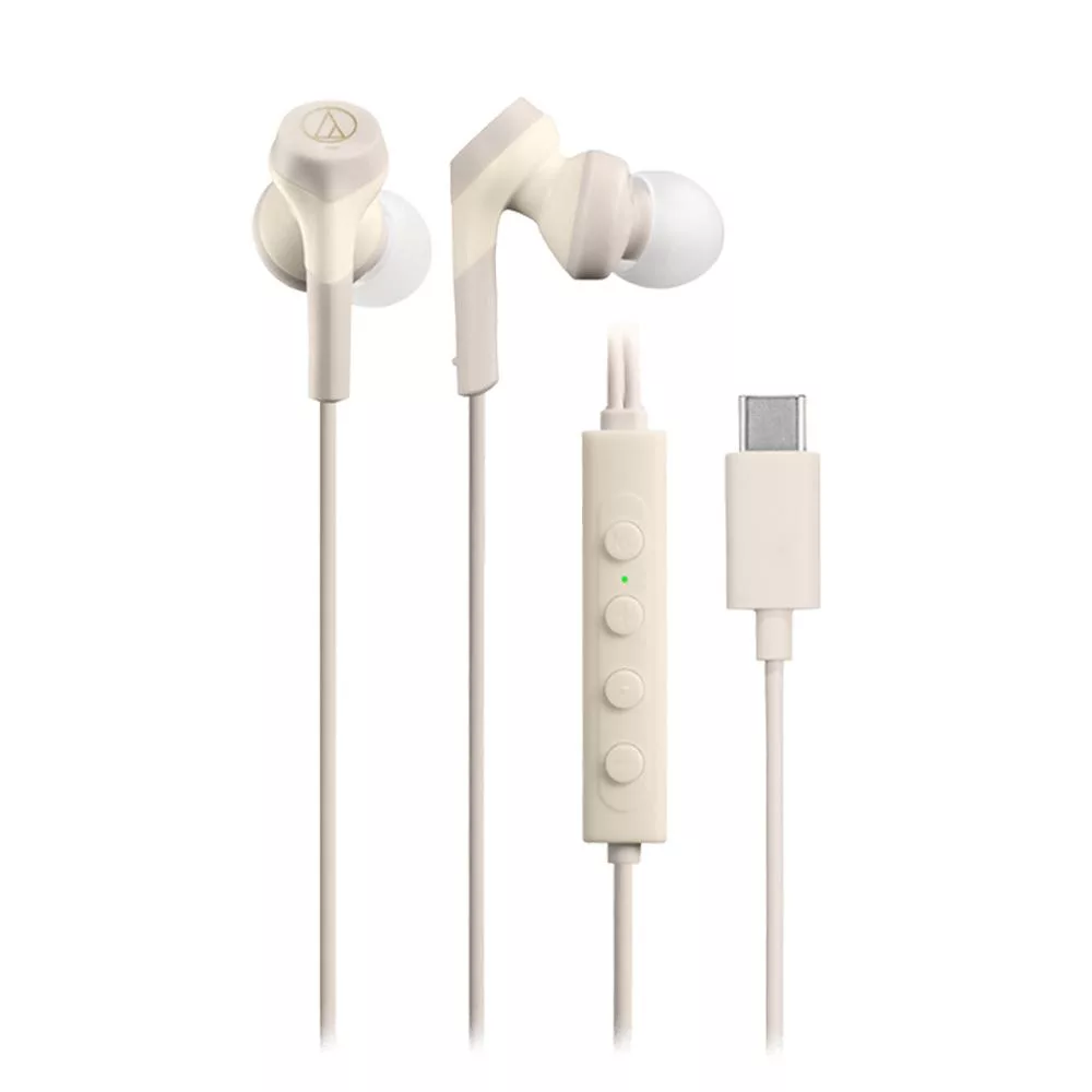 鐵三角 ATH-CKS330NC USB Type-C™耳塞式降噪耳機 米色