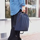 Baggy Port |日本手作 帆布X皮革休閒手提/後背包 深藍色