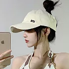 seoul show首爾秀 韓系INS半空頂棒球帽四季男女防曬遮陽帽 米白