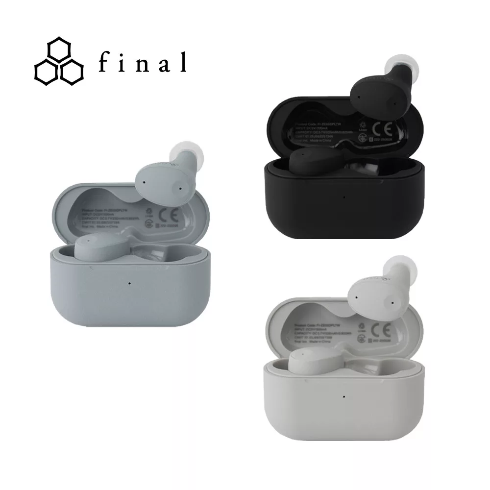 日本 final ZE300 真無線藍牙耳機 4g 的輕盈設計 公司貨保固一年 黑色