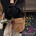 【iSPurple】復古時尚 小眾百搭PU皮肩背水桶包/咖 咖
