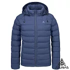 【ATUNAS 歐都納】女款HEAT CORE蓄熱保暖羽絨連帽外套/大尺碼A1GA2529W- S 靛藍