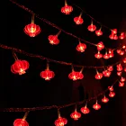 【野一夏】12米100燈新年紅燈籠裝飾燈串 春節裝飾燈 裝飾燈 燈串 馬年裝飾燈 燈籠串