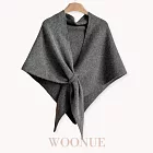 新春年節時尚保暖名媛款超柔羊毛質感三角披肩斗篷小外套披風(閨蜜媽媽女友老婆生日聖誕禮物) 名媛深灰