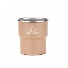 輕量嵌套露營階梯杯新款 304 不鏽鋼戶外便攜疊杯(戶外階梯杯 露營疊放杯 輕量飲水杯 露營隨身杯) 卡其色