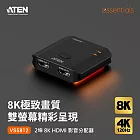 ATEN 2 埠 8K HDMI 影音分配器